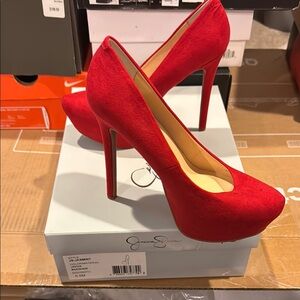 Jessica Simpson Red Stiletto Heels